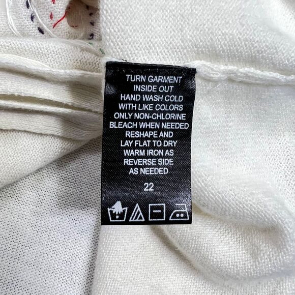 Studio Joy Womens Sweater Vest Beaded Full Zip Sleeveless Christmas Medium - Picture 11 of 11